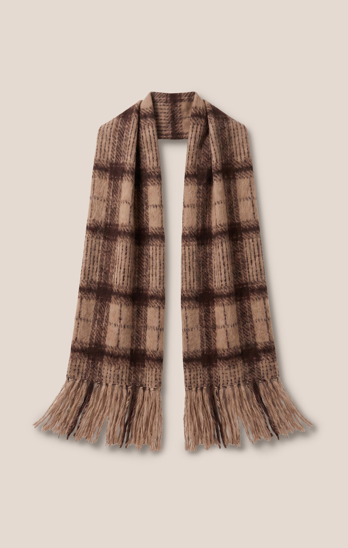 Z SUPPLY Frostline Plaid Scarf - Toasted Almond