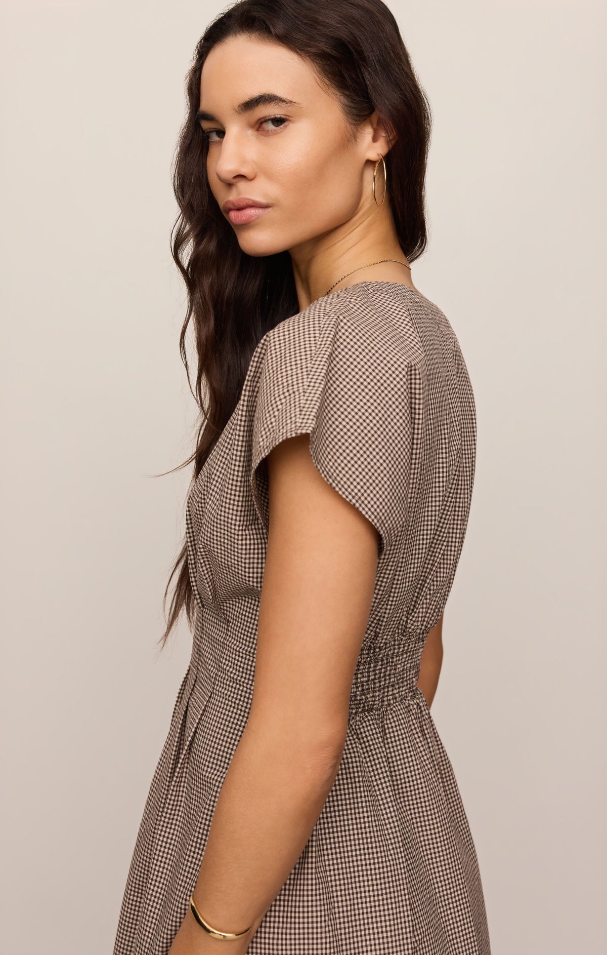 Z SUPPLY Sanna Gingham Maxi Dress - Dark Chocolate