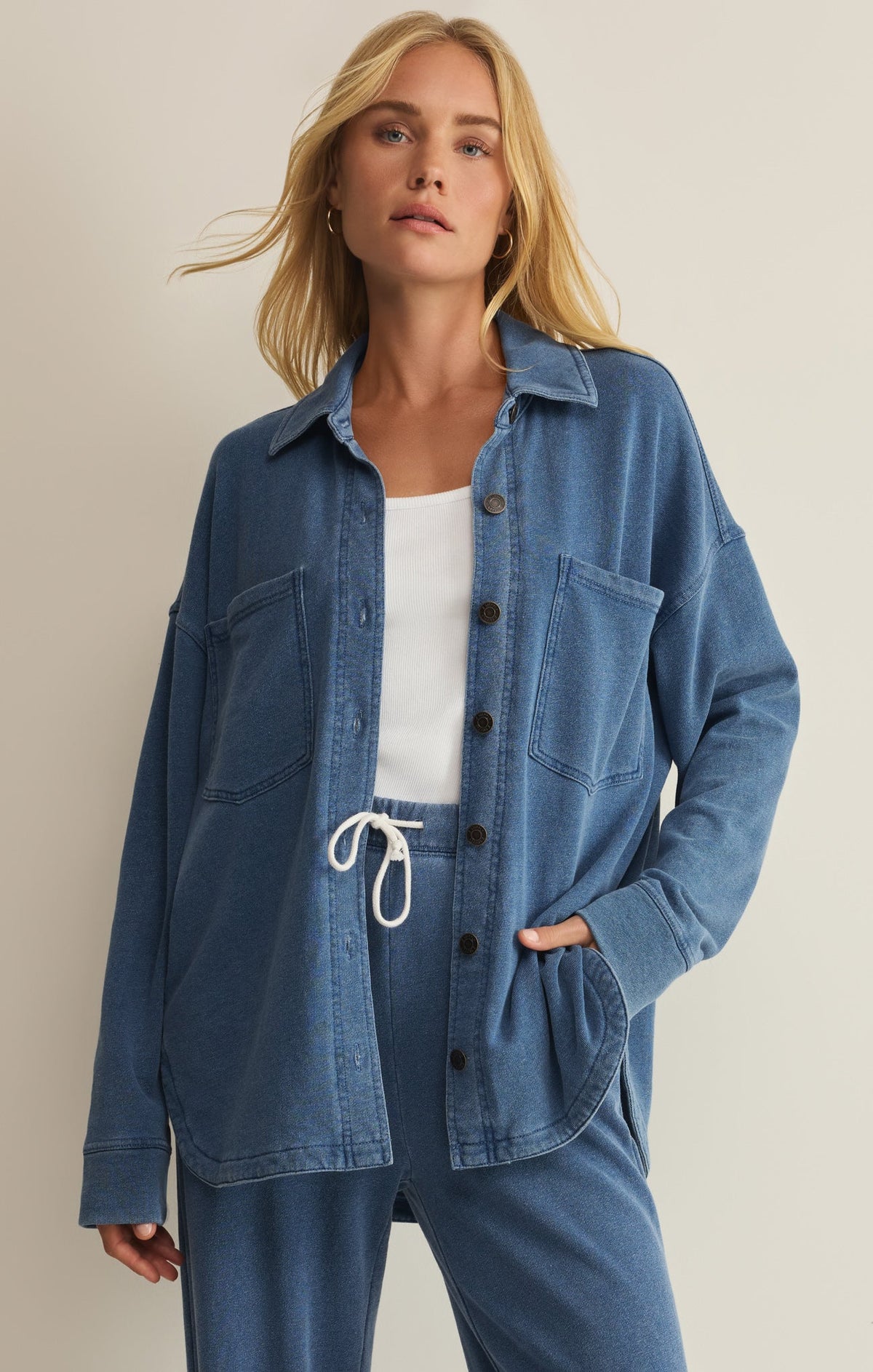 Z SUPPLY All Day Knit Denim Jacket