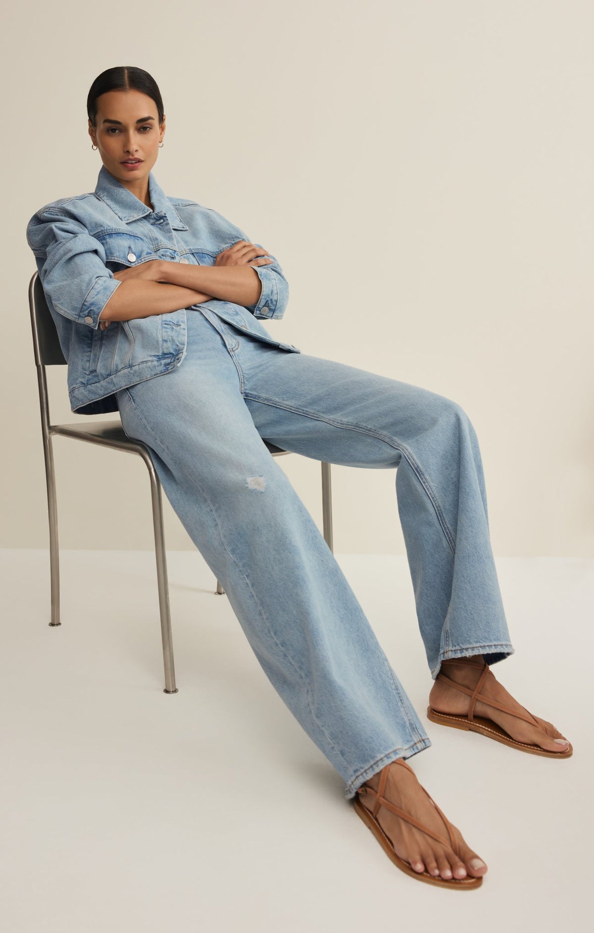 Z SUPPLY Dani Denim Trucker Jacket - Cove