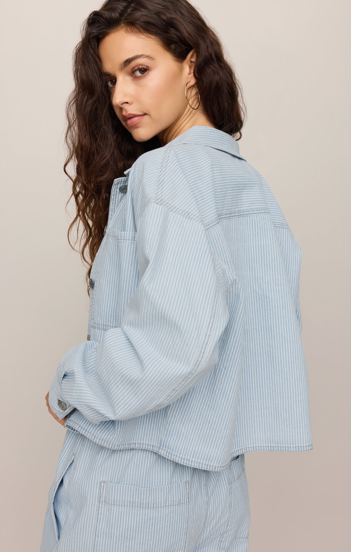Z SUPPLY Erin Soft Denim Railroad Jacket - Seaboard Stripe