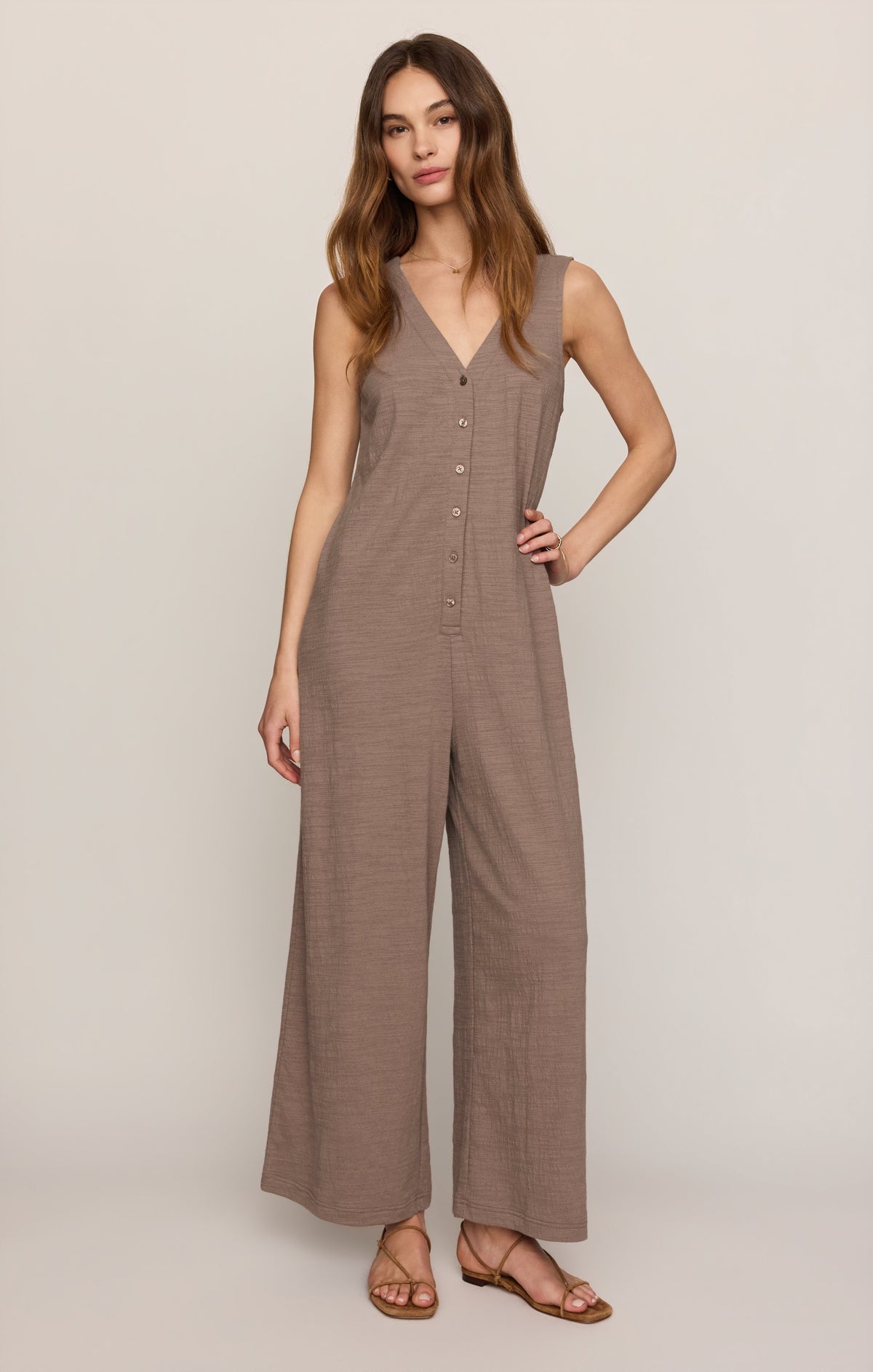 Z SUPPLY Solace Textured Slub Jumpsuit