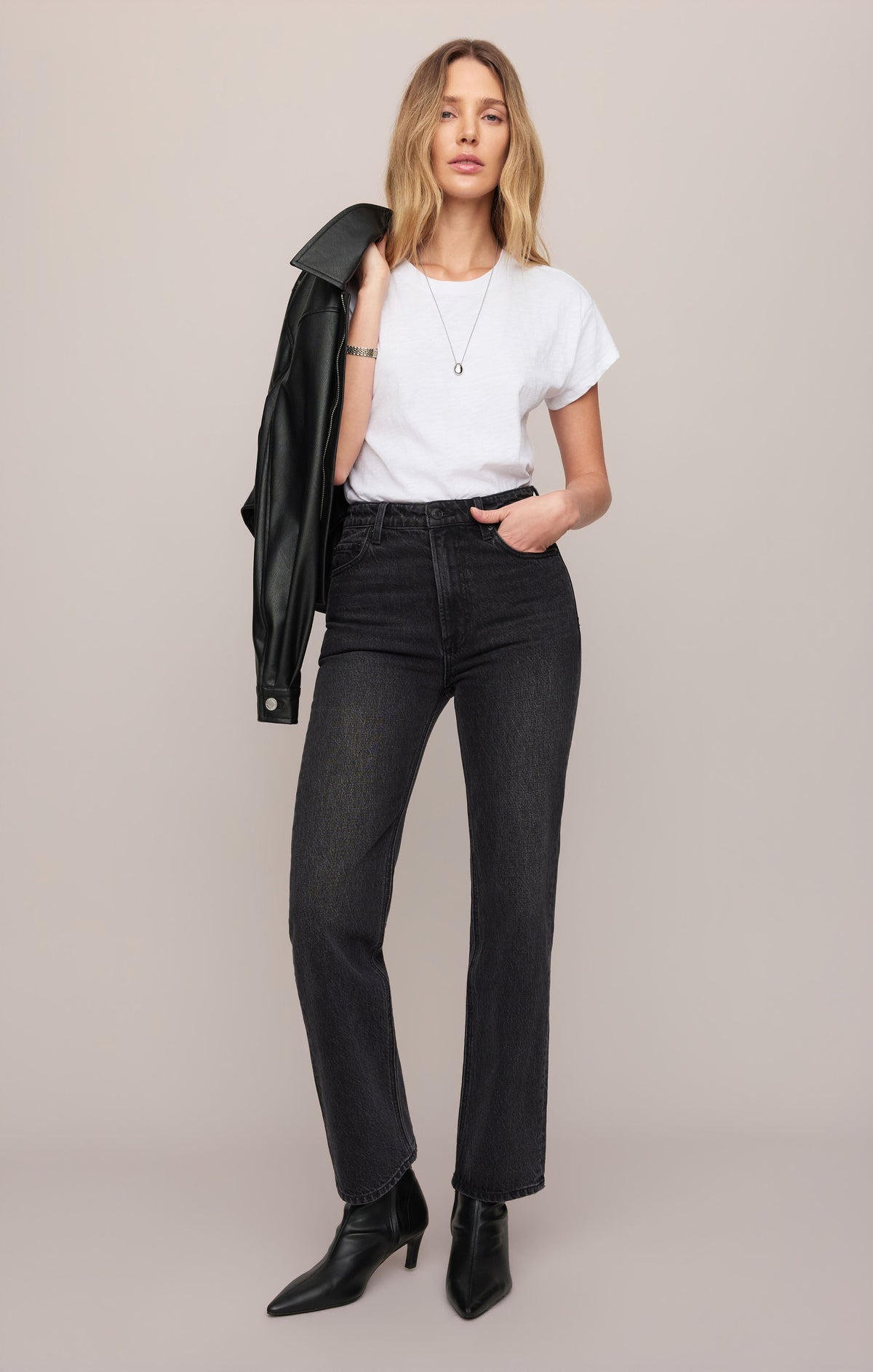 Z SUPPLY The Muse High-Rise Straight Denim - Nocturne
