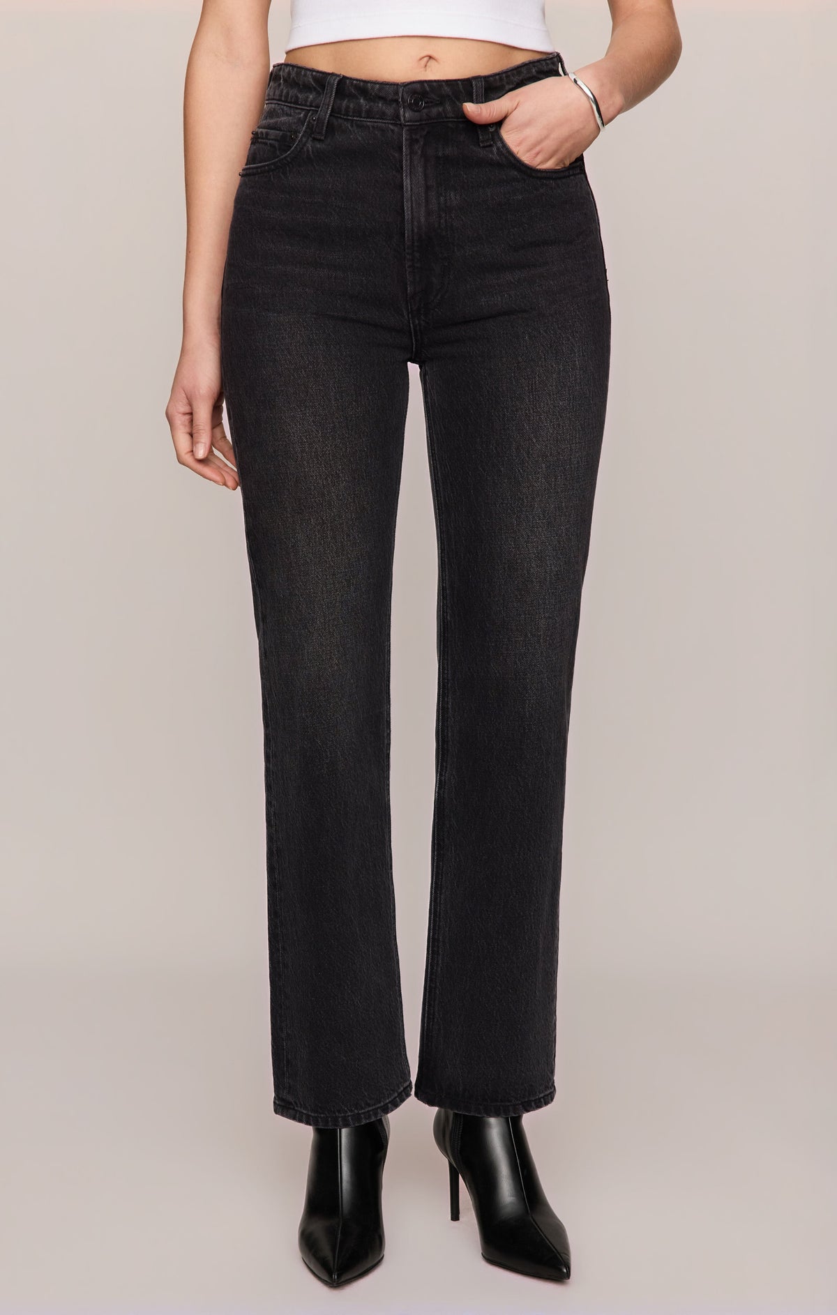 Z SUPPLY The Muse High-Rise Straight Denim - Nocturne