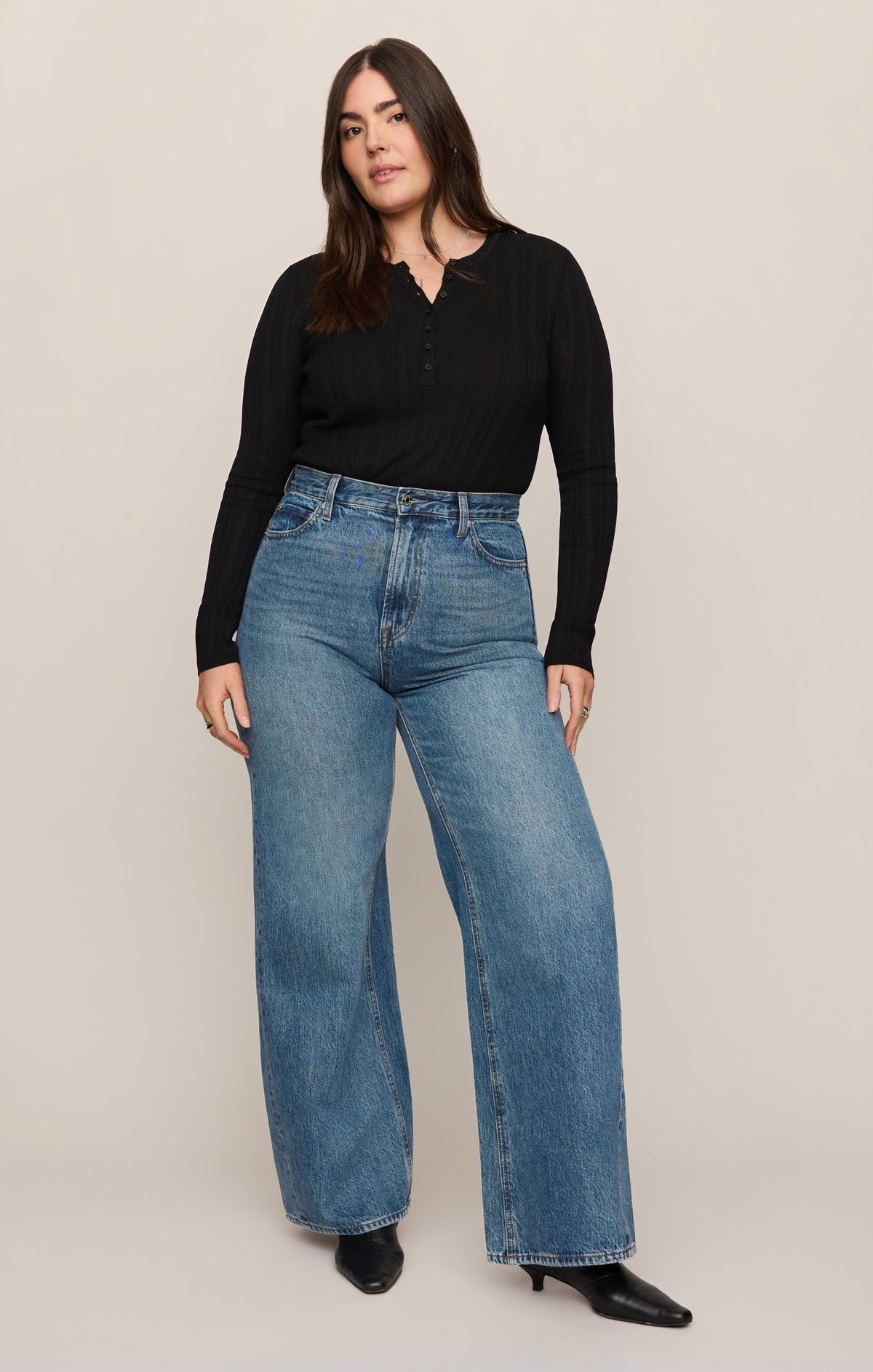 Z SUPPLY The Head Turner High-Rise Wide Denim - Hush