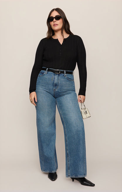 Z SUPPLY The Head Turner High-Rise Wide Denim - Hush