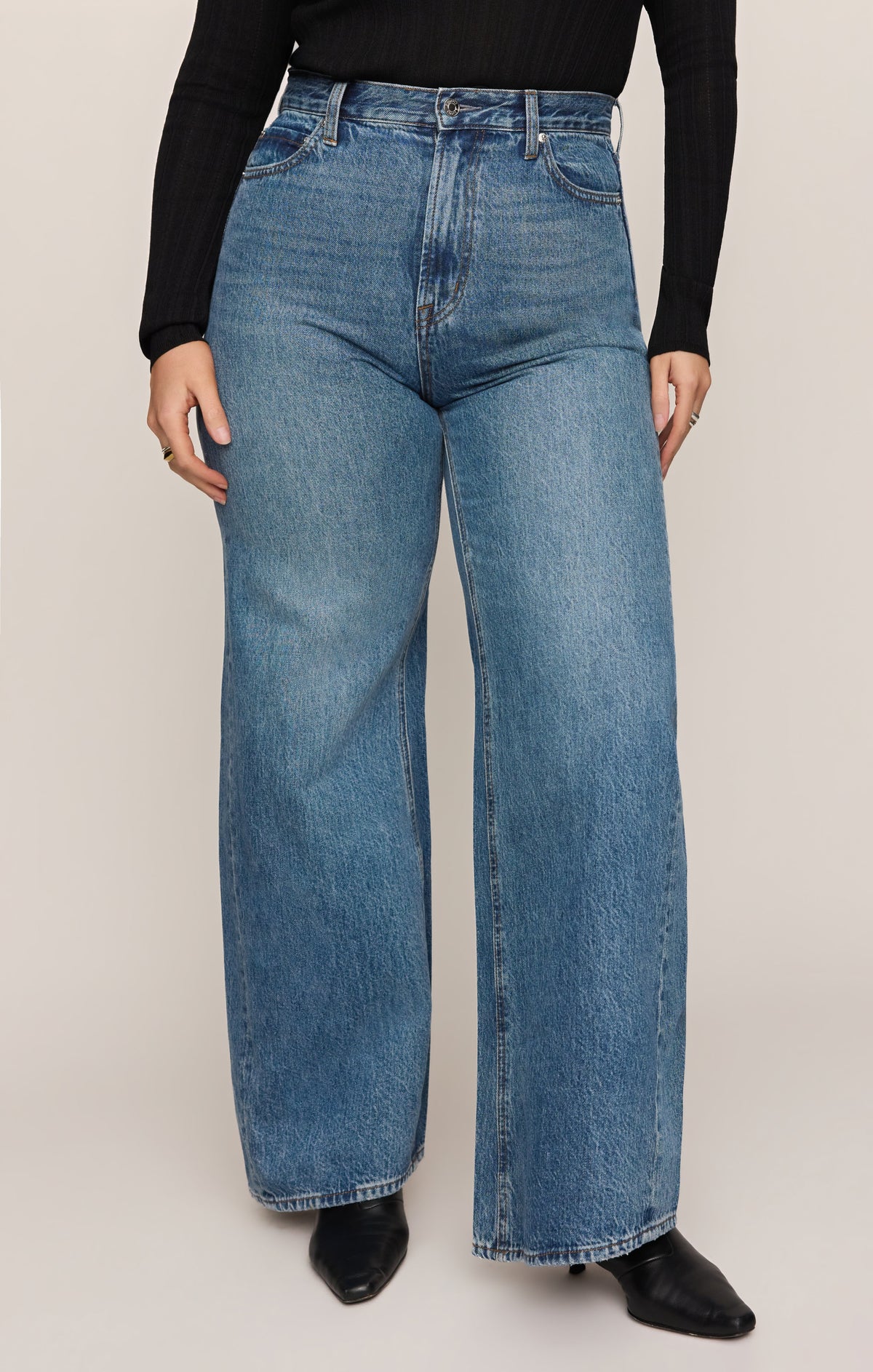 Z SUPPLY The Head Turner High-Rise Wide Denim - Hush
