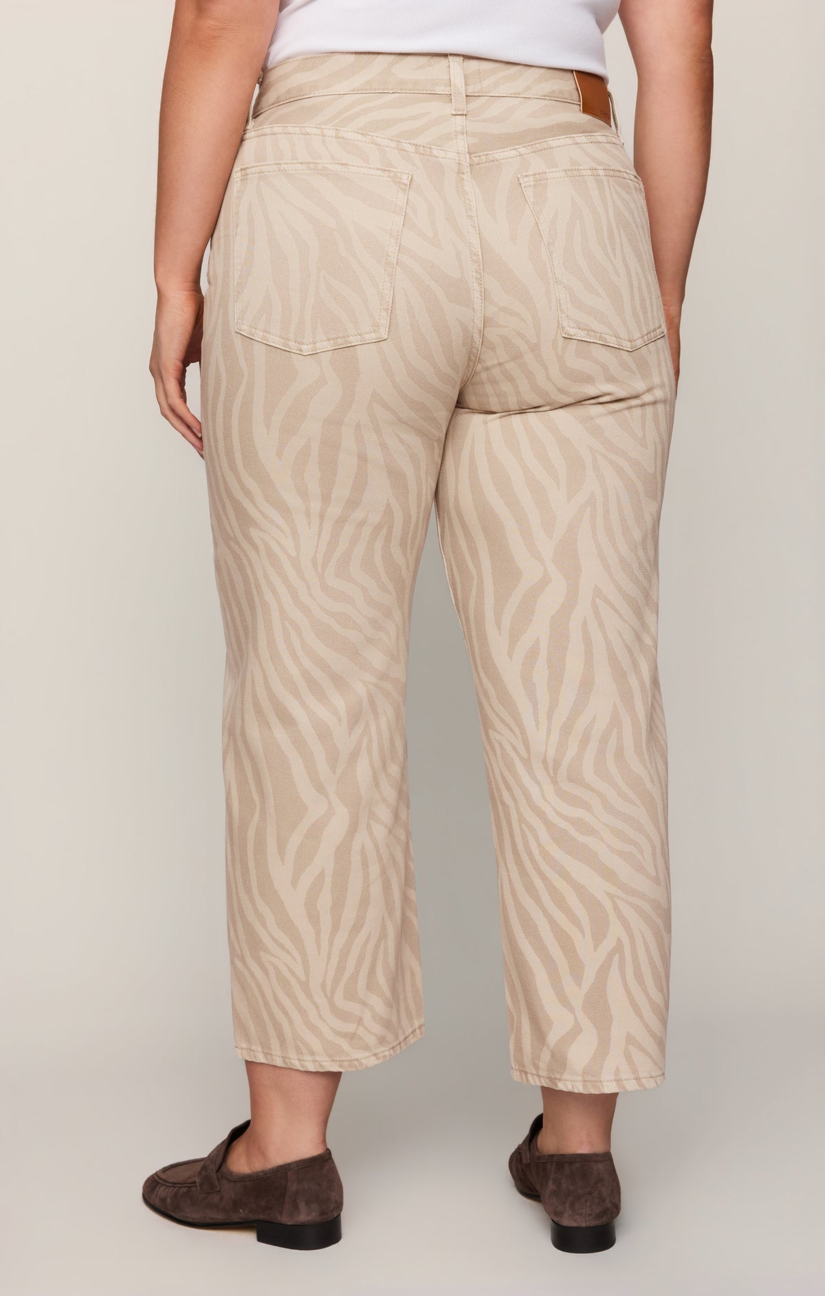Z SUPPLY The Off Duty Mid-Rise Bowed Ankle Denim - Zebra Soapstone