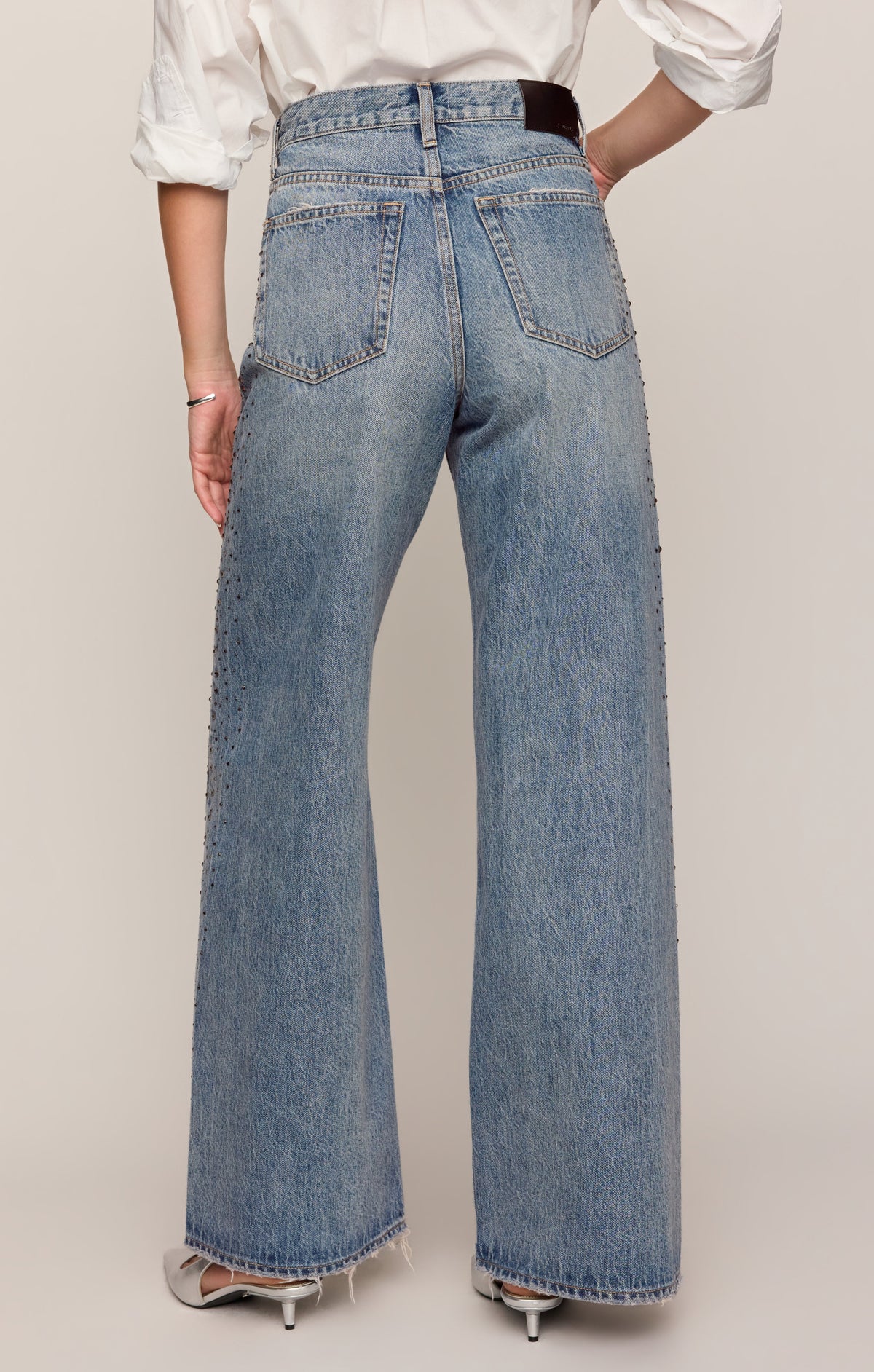 Z SUPPLY The Head Turner High-Rise Wide Denim - Glimmer