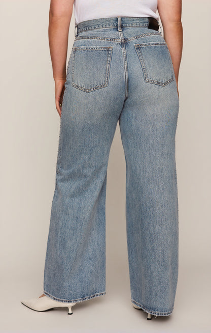 Z SUPPLY The Head Turner High-Rise Wide Denim - Glimmer