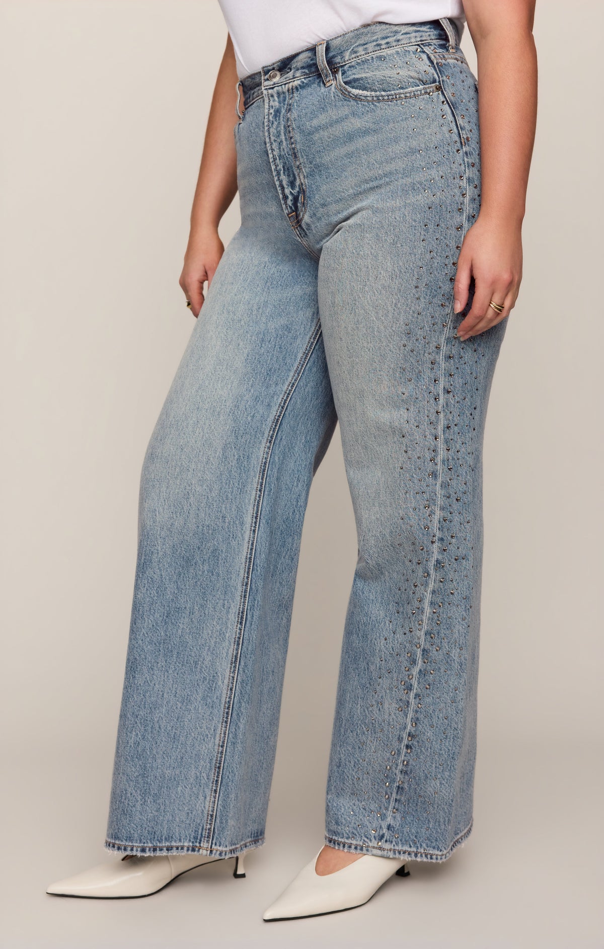 Z SUPPLY The Head Turner High-Rise Wide Denim - Glimmer