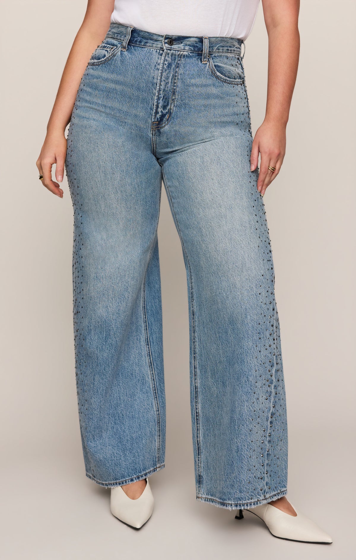Z SUPPLY The Head Turner High-Rise Wide Denim - Glimmer