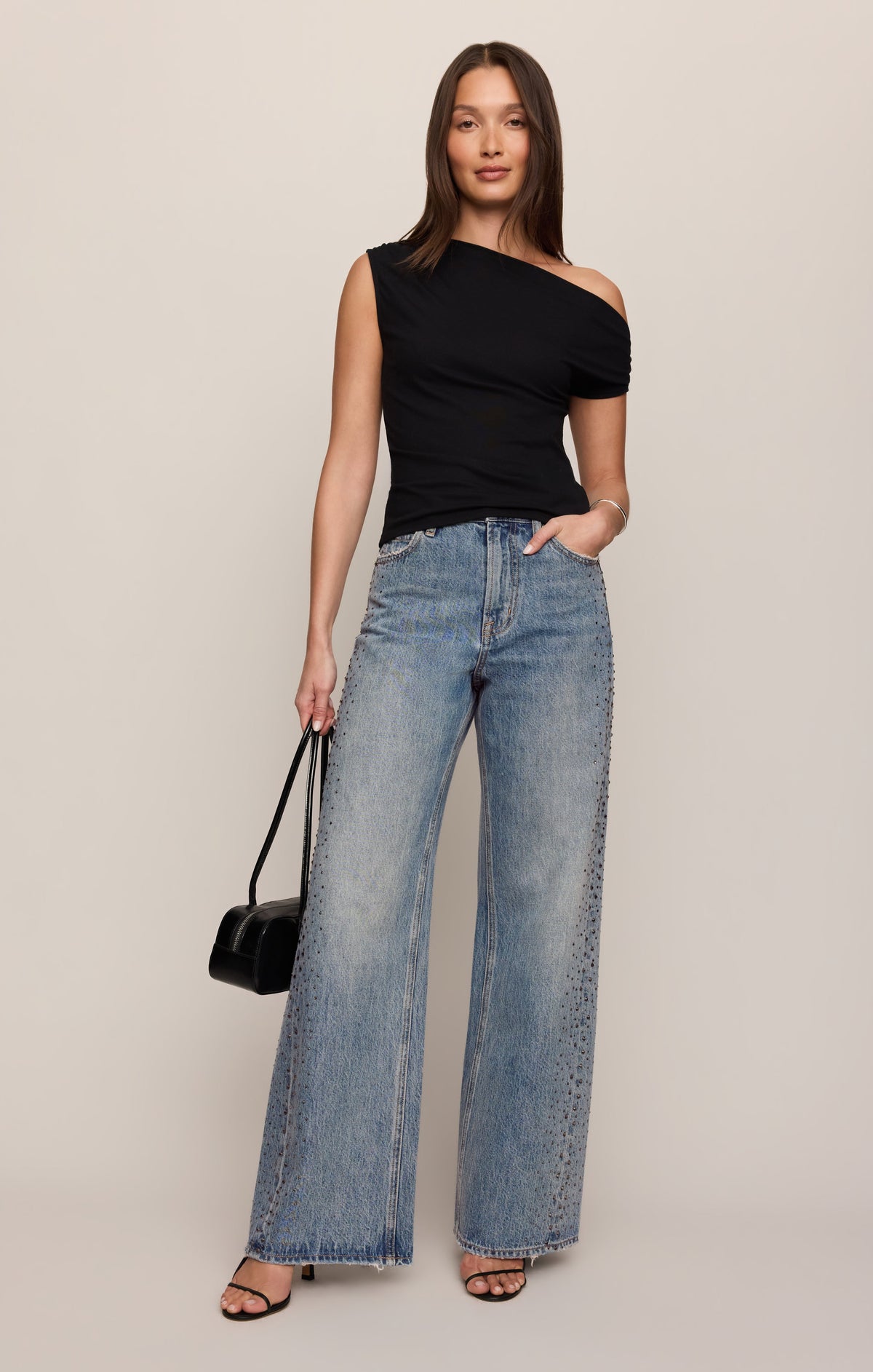 Z SUPPLY The Head Turner High-Rise Wide Denim - Glimmer