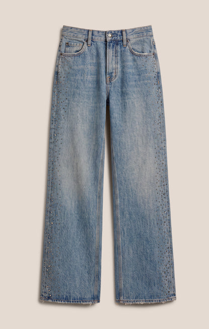 Z SUPPLY The Head Turner High-Rise Wide Denim - Glimmer