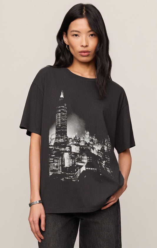 Z SUPPLY Wishes City Boyfriend Tee - Black Sand