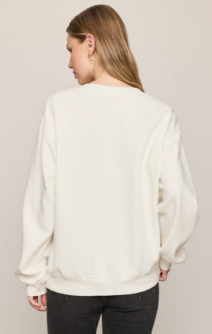 Z SUPPLY Cozy Boyfriend Graphic Sweatshirt - Sea Salt