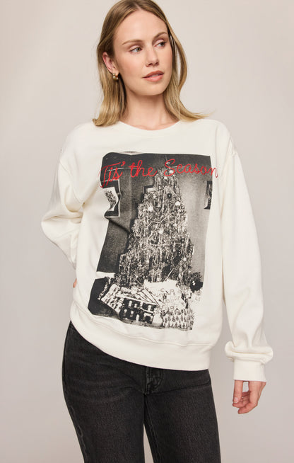 Z SUPPLY Cozy Boyfriend Graphic Sweatshirt - Sea Salt