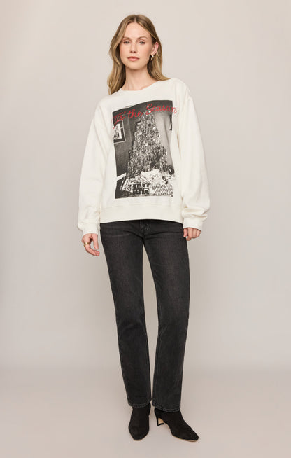 Z SUPPLY Cozy Boyfriend Graphic Sweatshirt - Sea Salt
