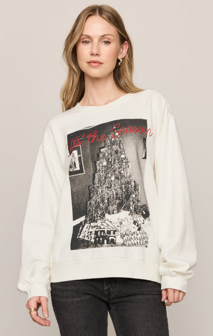 Z SUPPLY Cozy Boyfriend Graphic Sweatshirt - Sea Salt