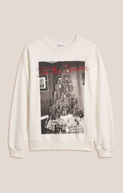Z SUPPLY Cozy Boyfriend Graphic Sweatshirt - Sea Salt