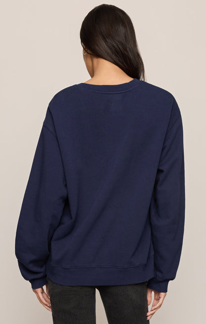 Z SUPPLY Estate Boyfriend Graphic Sweatshirt - Oxford Blue