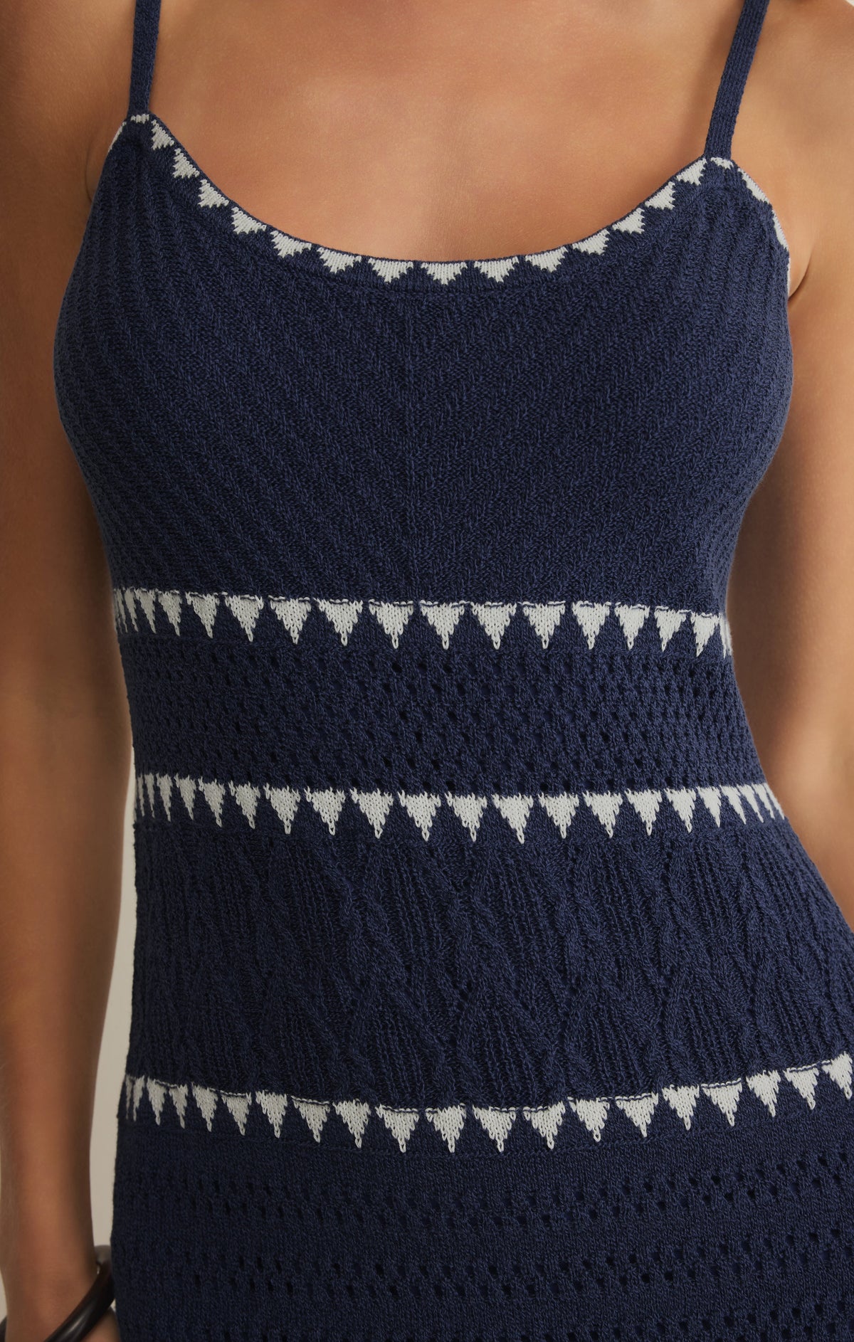 Z SUPPLY Catamaran Striped Midi Dress - Twilight Blue