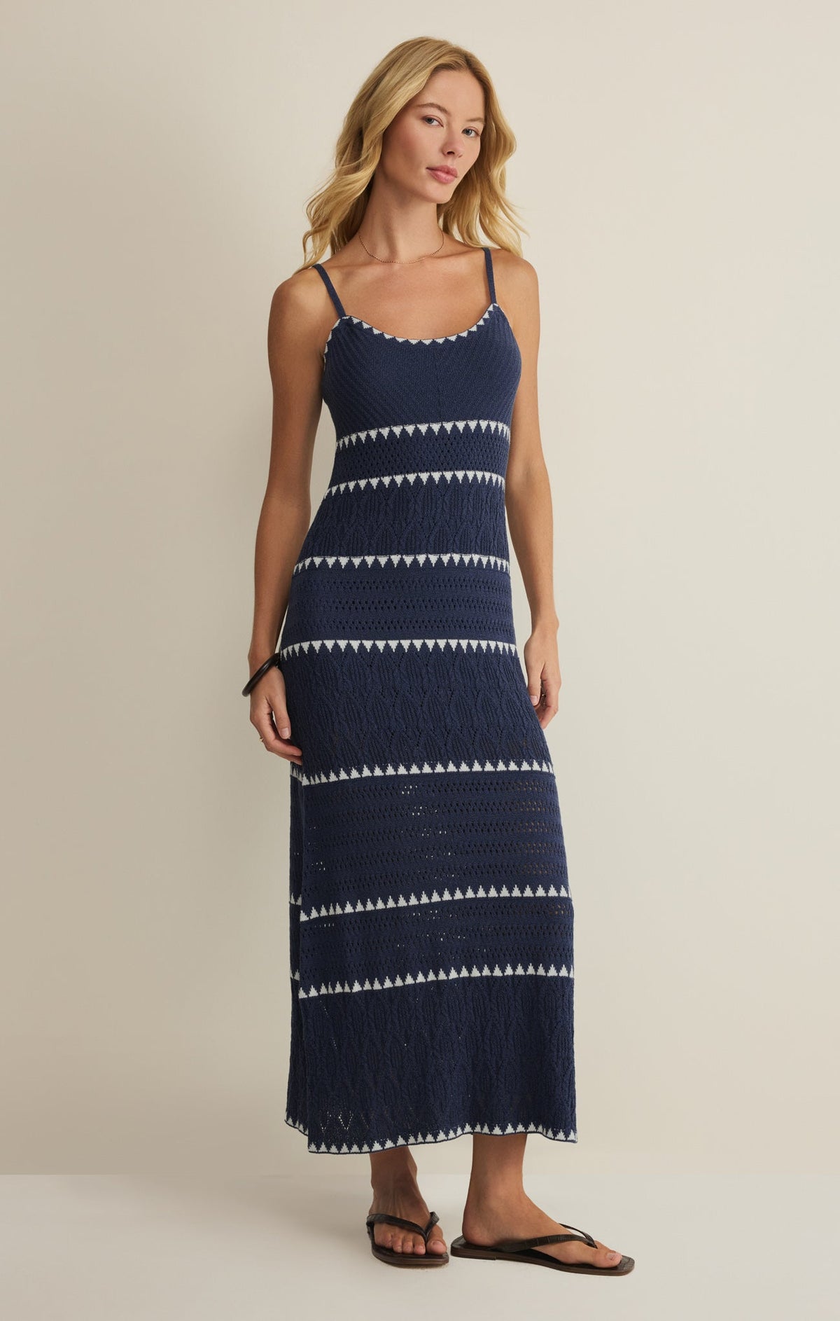 Z SUPPLY Catamaran Striped Midi Dress - Twilight Blue