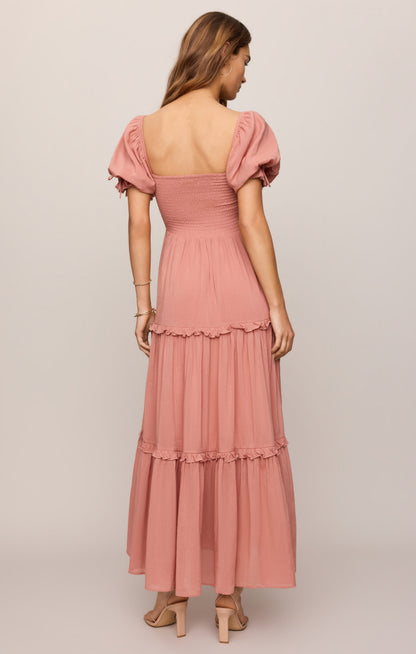 Z SUPPLY Eliora Smocked Maxi Dress - Terracotta Clay