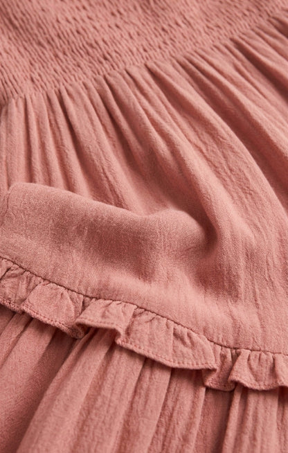 Z SUPPLY Eliora Smocked Maxi Dress - Terracotta Clay