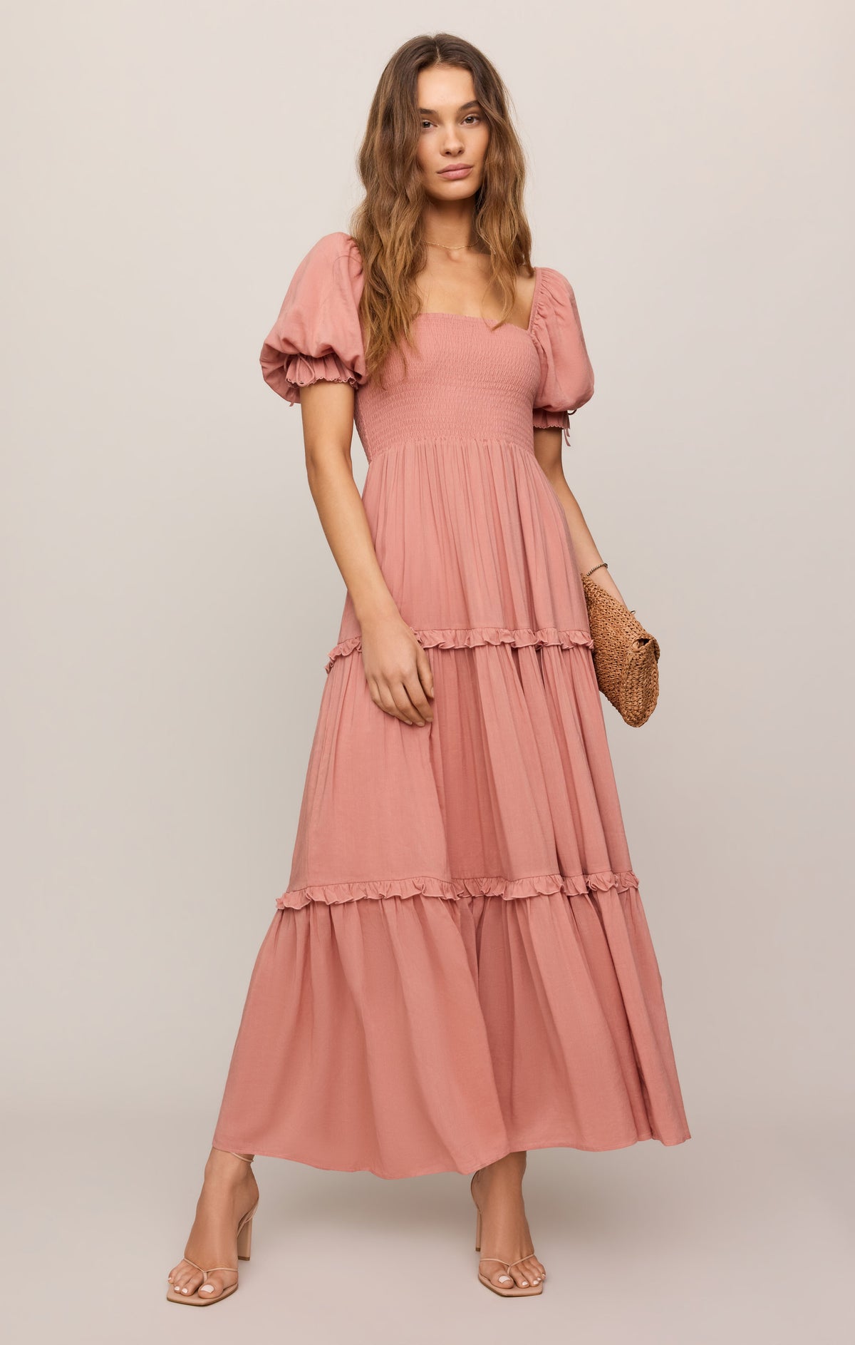 Z SUPPLY Eliora Smocked Maxi Dress - Terracotta Clay