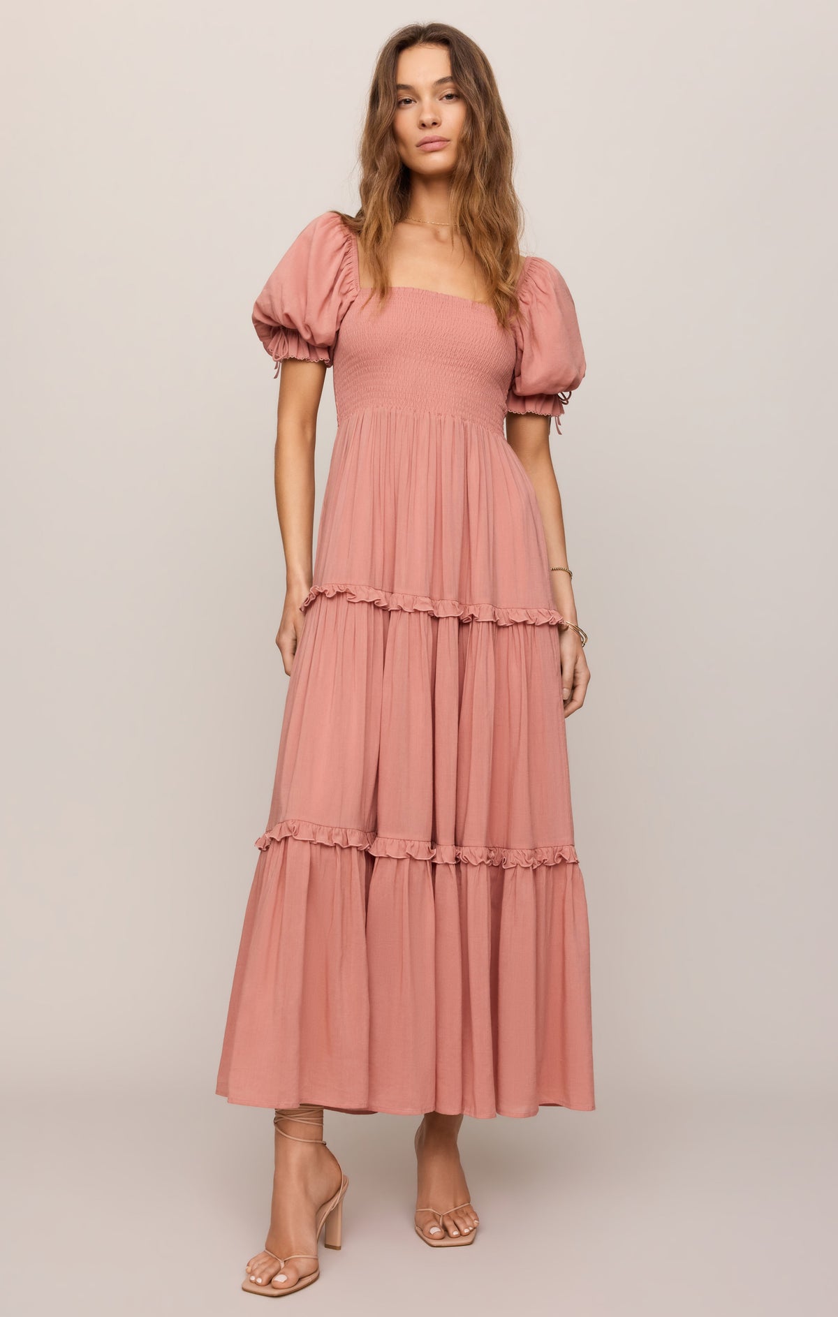Z SUPPLY Eliora Smocked Maxi Dress - Terracotta Clay