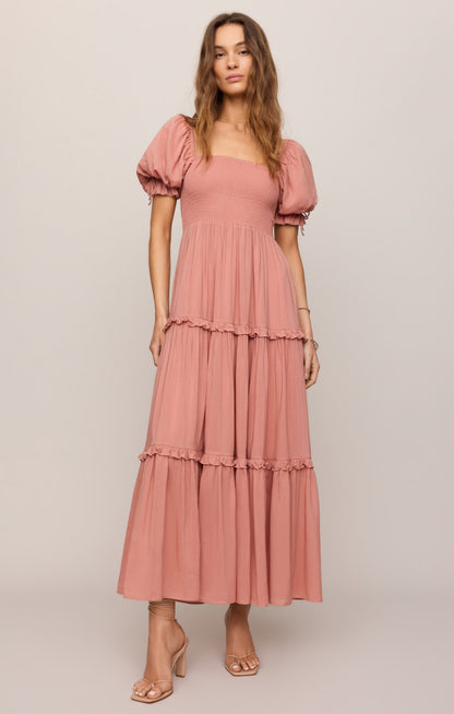 Z SUPPLY Eliora Smocked Maxi Dress - Terracotta Clay