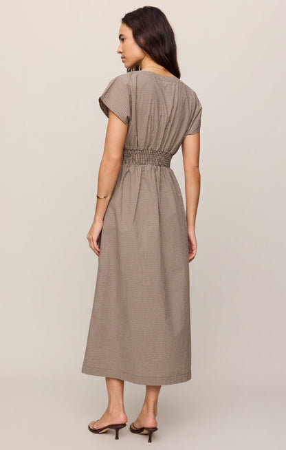 Z SUPPLY Sanna Gingham Maxi Dress - Dark Chocolate