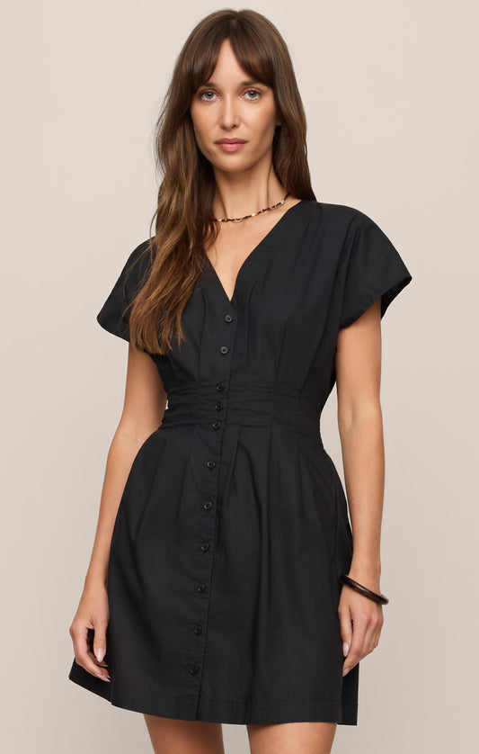 Z SUPPLY Sanna Poplin Mini Dress - Black