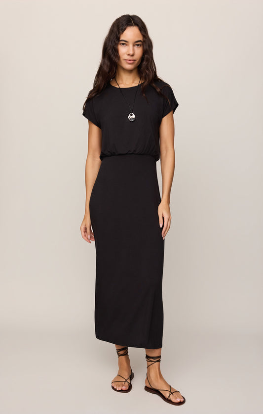 Z SUPPLY Anika Jersey Midi Dress - Black