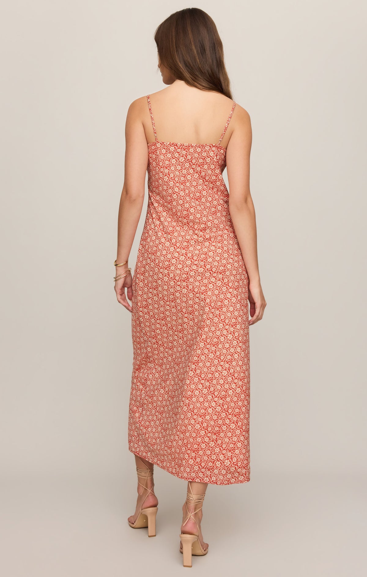 Z SUPPLY Emela Iris Floral Midi Dress - Chili Pepper