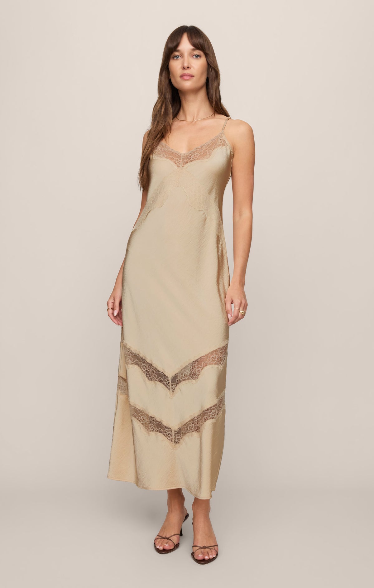 Z SUPPLY Bruna Lace Inset Midi Dress