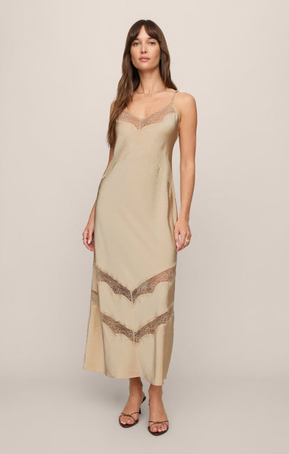 Z SUPPLY Bruna Lace Inset Midi Dress