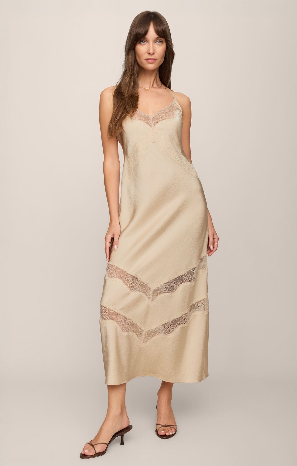 Z SUPPLY Bruna Lace Inset Midi Dress