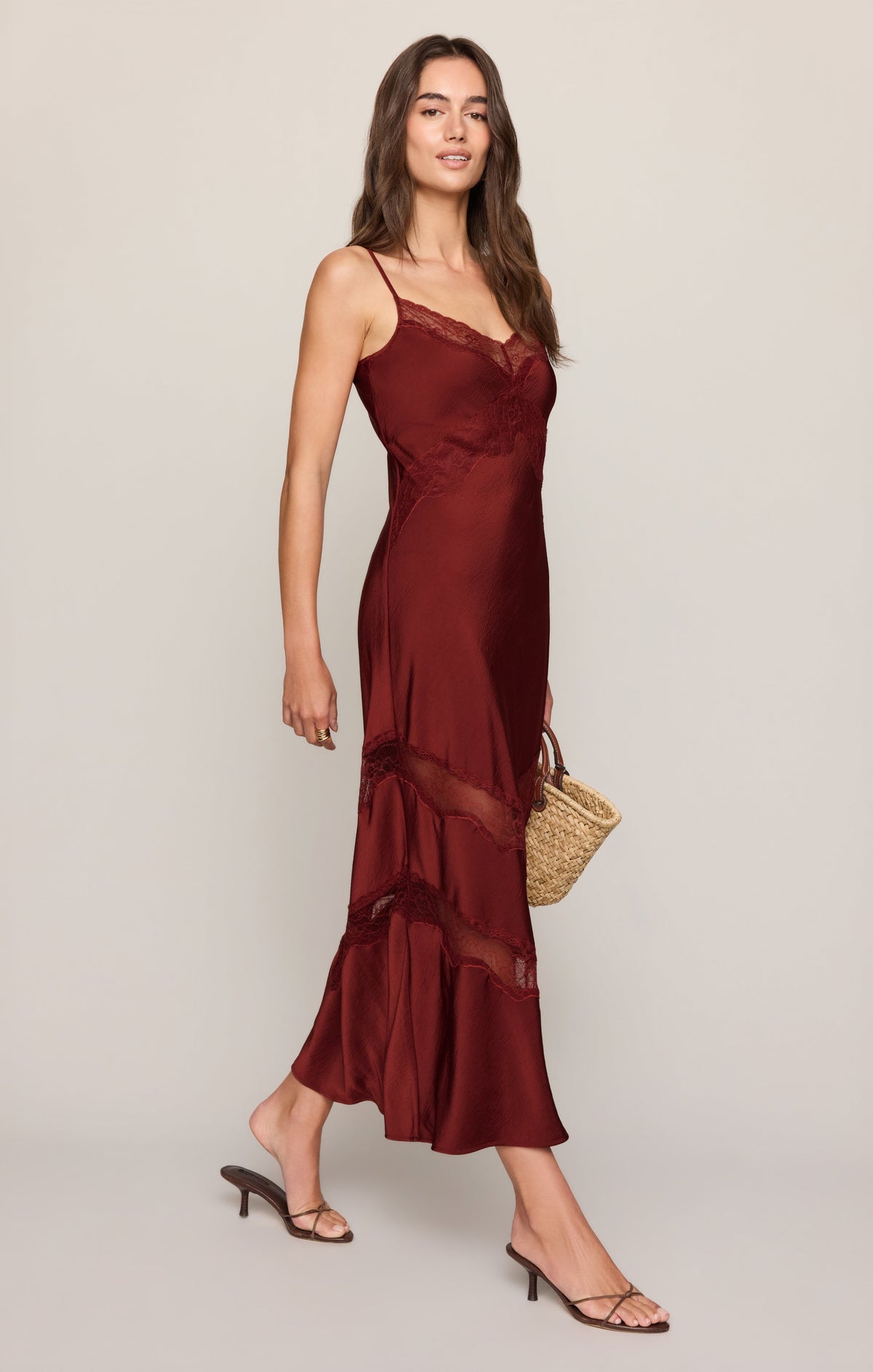 Z SUPPLY Bruna Lace Inset Midi Dress