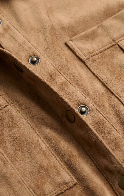 Z SUPPLY Leone Faux Suede Mini Dress - Light Sand