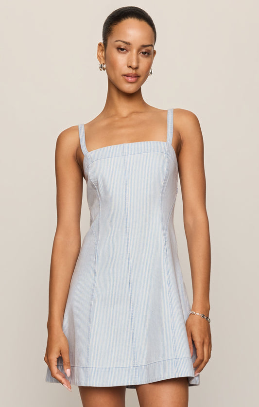 Z SUPPLY Serena Denim Mini Dress - Seaboard Stripe