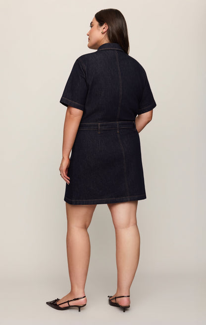 Z SUPPLY Crush Denim Mini Dress - Midnight Air