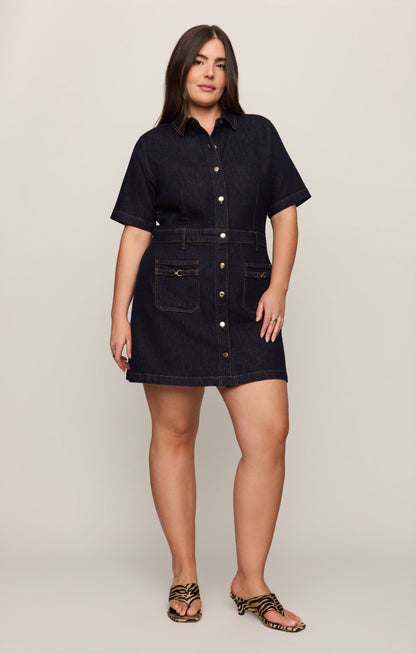 Z SUPPLY Crush Denim Mini Dress - Midnight Air