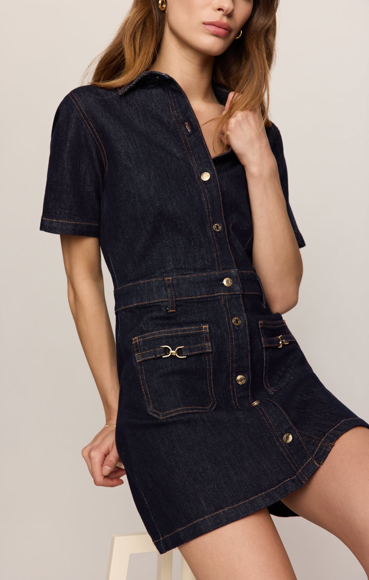 Z SUPPLY Crush Denim Mini Dress - Midnight Air