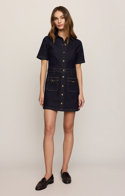 Z SUPPLY Crush Denim Mini Dress - Midnight Air
