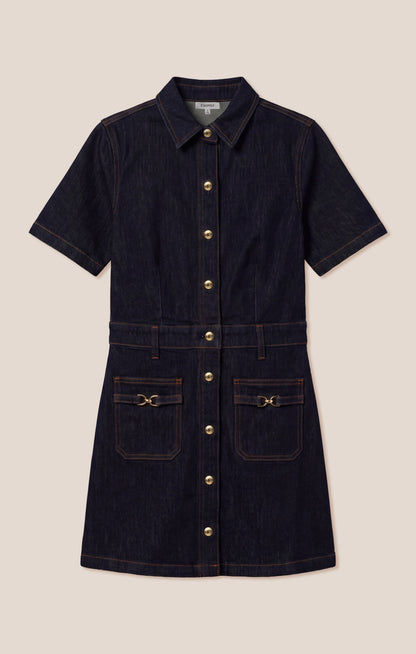 Z SUPPLY Crush Denim Mini Dress - Midnight Air