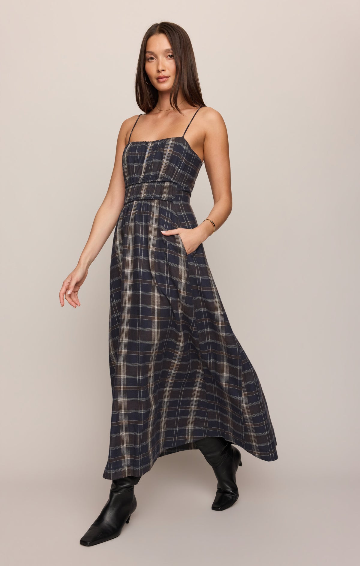 Z SUPPLY Evermore Plaid Flannel Midi Dress