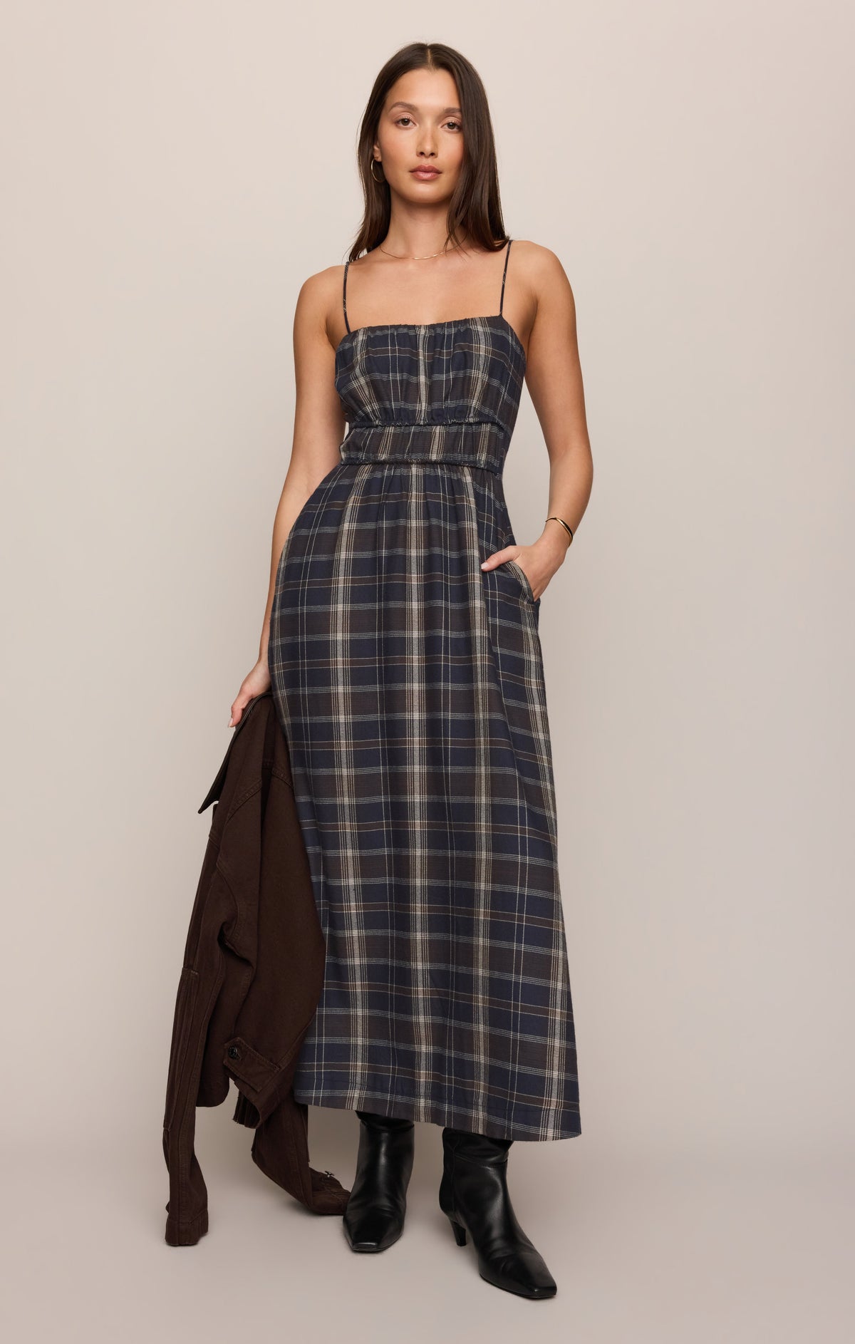 Z SUPPLY Evermore Plaid Flannel Midi Dress