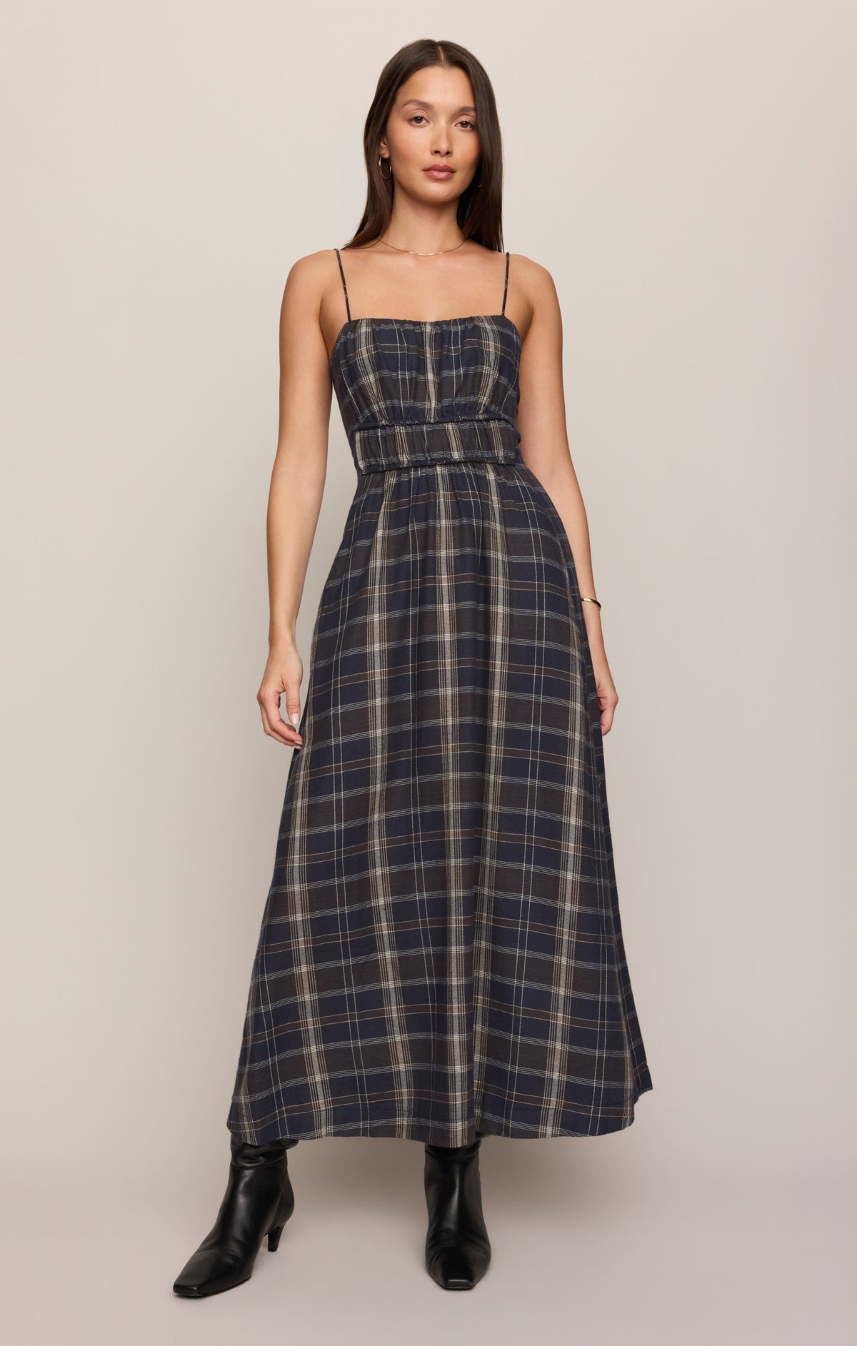 Z SUPPLY Evermore Plaid Flannel Midi Dress